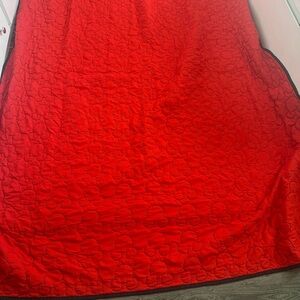Disney Red Quilted Comforter with Subtle Stitch Motif